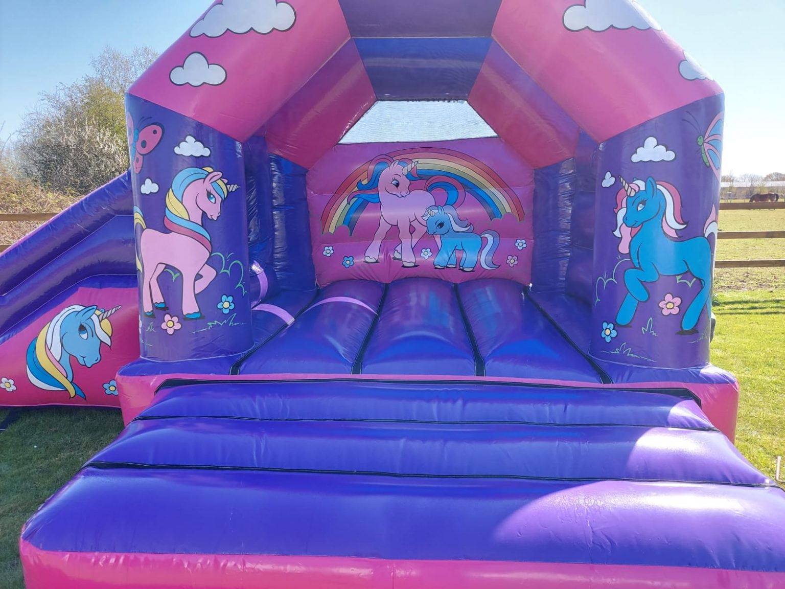 Unicorn Bouncy Castle With Slide